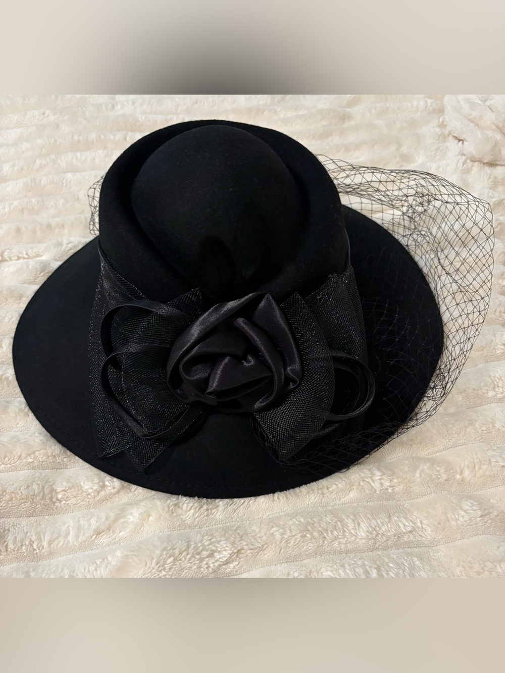 Elegant Black Women's Wool Hat